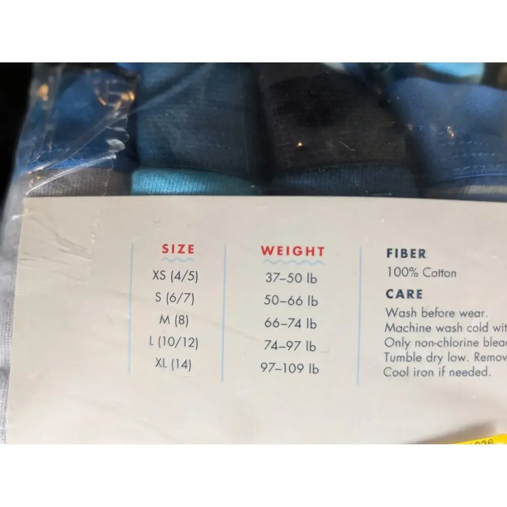 NWT Cat & Jack Boys Boxer Briefs 10 Pack Size S 6/7 100% Cotton Blue
